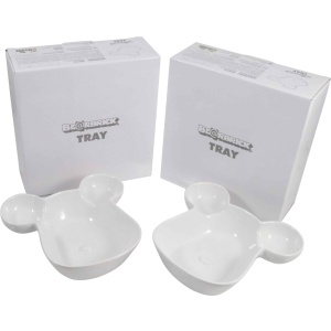 Bearbrick Tray Plate Bowl Set of 2 White AcquireItNow.com