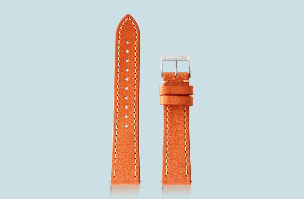 PR2.04 Tokki Project Crafted Heritage leather watch strap in Cognac. 📷 Courtesy & copyright by Tokki Project