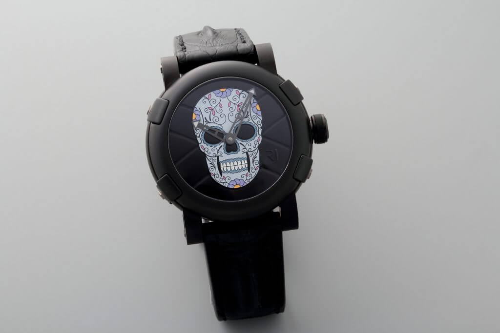 Romain Jerome Día de Los Muertos Skull watch Ref #RJ.T.AU.FM.001.13. Limited edition of 25. 📷 © Baer & Bosch Auctioneers