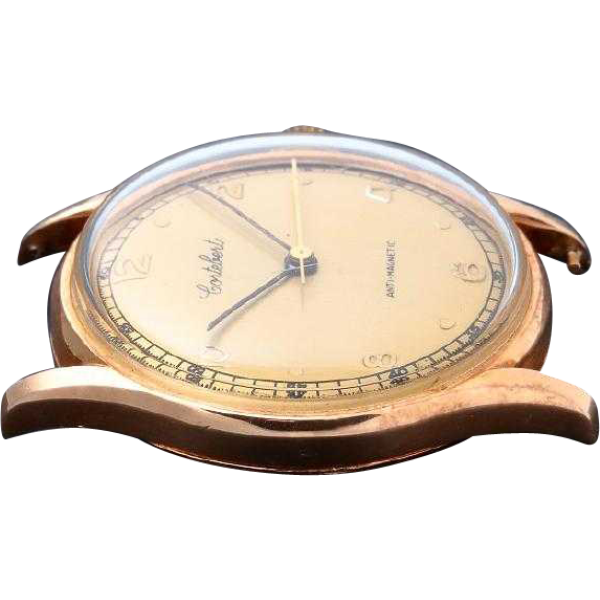 Vintage Gents 18K Yellow Gold Cortebert Wristwatch AcquireItNow.com