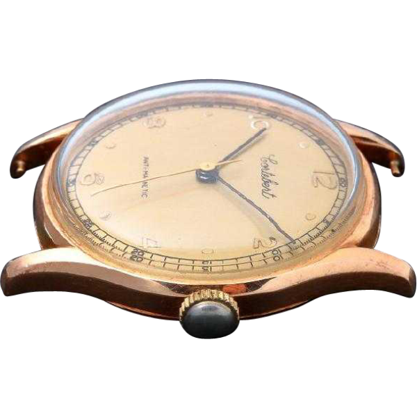 Vintage Gents 18K Yellow Gold Cortebert Wristwatch AcquireItNow.com